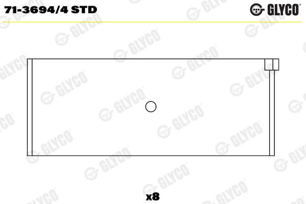 GLYCO 713694.4 STD KOL YATAK AUDI 81MM 4B