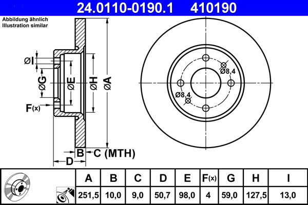 BSG BSG 25-210-023 LINEA/BRAVO II/BRAVO VAN/CROMA FREN DISKI ARKA