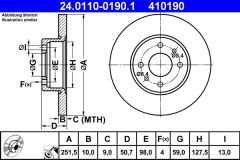BSG BSG 25-210-023 LINEA/BRAVO II/BRAVO VAN/CROMA FREN DISKI ARKA