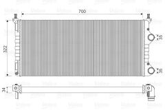 VALEO 734692 RADYATÖR DOBLO 1.9 JTD-1.3MTJ MEK AC KLİMASIZ 730x305.4x38 -46807378