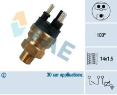 FAE 34310 HARARET MUSURU 93 C - 100 C 3 LU SIYAH. RADYATOR FANI MERCEDES W201 W124 S124 W463