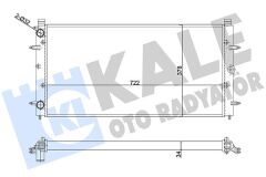 KALE 356880 SU RADYATÖRÜ VW TRANSPORTER IV 1.8 1.9D-TD 2.4 2.5TDI 92-03 MT AC NAC MEKANİK 722x378x32 701121253K-701121253M