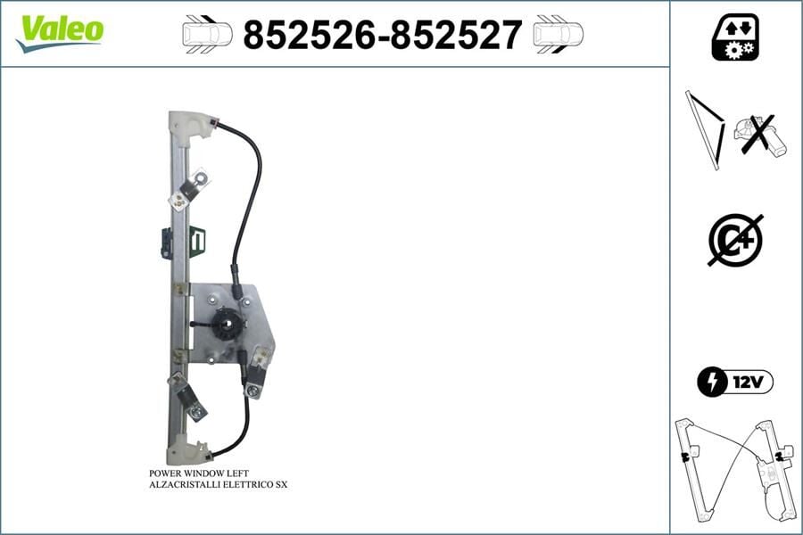 VALEO 852526 CAM MEKANİZMASI ÖN SOL FIAT TIPO 2 Volumi