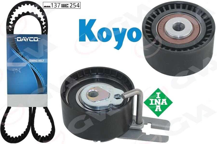 GVA 59T4315OE EKSANTRİK GERGİ KİTİ P206-P207-P307-P308-P407-P3008-EXPERT-PARTNER-BERLINGO-JUMPY-C2-C3-C4-C5- XSARA-FOCUS II-FIESTA V-VI VOLVO S40-C30-V50-FIAT SCUDO EURO4 1.6 HDI-TDCİ