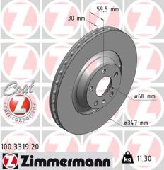 ZIMMERMANN 100.3319.20 ÖN FREN AYNASI HAVALI A6-A6 AVANT 4F5-A6 ALLROAD 4FH 2.0 TFSI/2.4/2.4 QUATTRO/2.8 FSI/2.8 FSI QU 986479260-DF4695S
