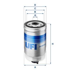 UFI 2441400 YAKIT FİLTRESİ PASSAT 1.9TDI 98-05 - A4 1.9TDI 00-01 - A6 1.9TDI 00-05 OE