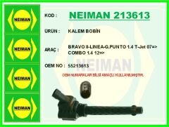 NEIMAN 213613 ATEŞLEME BOBİNİ- KALEM BOBİN FIAT BRAVO II 07>14 DOBLO 10> LINEA 09> G.PUNTO 09> EGEA 16> 1.4 1.4 T-Jet