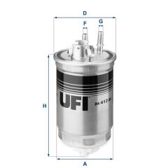 UFI 2441200 YAKIT FİLTRESİ DOBLO-PALIO-SIENA-PUNTO II 1.9D 11/00> OE