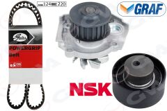 GVA 59WPK2915 DEVİRDAİMLİ EKSANTRİK GERGİ KİTİ 124x220 BRAVA 1.2 16V-BRAVO I-II 1.2 -1.4 EGEA-DOBLO 1.4-LINEA 1. 2 -MAREA-PALIO 1.2