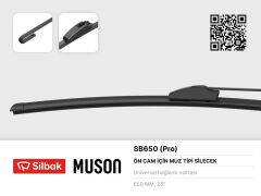 SILBAK SB650 SİLECEK SÜPÜRGESİ 650mm MUZ TİPİ ÜNİVERSAL