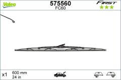VALEO 575560 SİLECEK SÜPÜRGESİ 60cm x1 NORMAL TİP FİRST ÜNİVERSAL