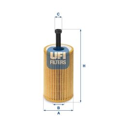 UFI 2503200 YAĞ FİLTRESİ PARTNER-BERLINGO 96- -P106 97- -P206 98- -P306 93-01 -P307- C3 02 - 1.4-1.6 16V