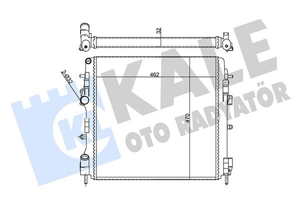 KALE 355595 RADYATÖR KNG 1.5DCI-1.2-1.6 16V-1.9DCI AC KLİMASIZ MEK 470x460x27