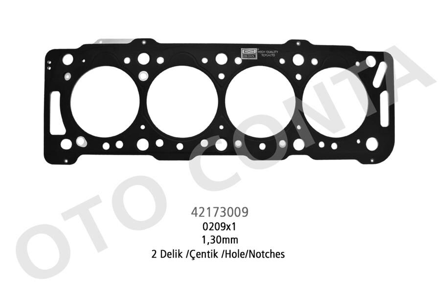 OTOCONTA 42173009 SİLİNDİR KAPAK CONTASI SKC 130mm PARTNER-BERLINGO-P206-P306-EXPERT-JUMPY-XSARA-SCUDO XS 1.9 DW8
