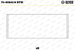 GLYCO 714164.4 STD KOL YATAK TAKIMI STD. LAND ROVER FREELANDER I 20T2N L314