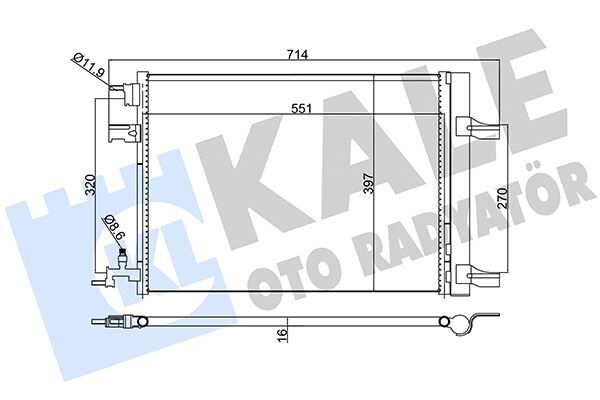 KALE 391100 KLİMA KONDENSERİ RADYATÖRÜ ASTRA J-ZAFIRA C-CRUZE 1.3-1.4-1.6-1.7-1.8