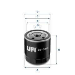 UFI 2310300 YAG FILTRESI FIESTA CB1 08>12 V 02> FOCUS CAK 98>05 II III FUSION 02>12 C MAX 06>11 MONDEO III 00>07