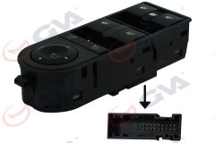 GVA 8090110 CAM AÇMA KAPAMA ANAHTARI SOL ASTRA H-ZAFİRA B DÖRTLÜ ÇERÇEVELİ DİKİZ AYNA KONT.
