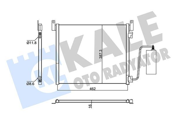 KALE 353205 KLİMA RADYATÖRÜ KONDENSER OPEL VECTRA C GTS-SIGNUM 3.0 CDTI