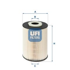 UFI 2602000 MAZOT FILTRESI MONDEO IV IV 07>14 2.0 TDCI VOLVO S40 S60 V50 V70 C30 C70 XC60 D3-D4-D5 2.4D