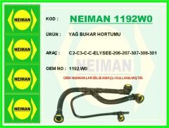 NEIMAN 1192W0 YAĞ BUHAR HORTUMU C2-C3-C-C-ELYSEE-206-207-307-308-301