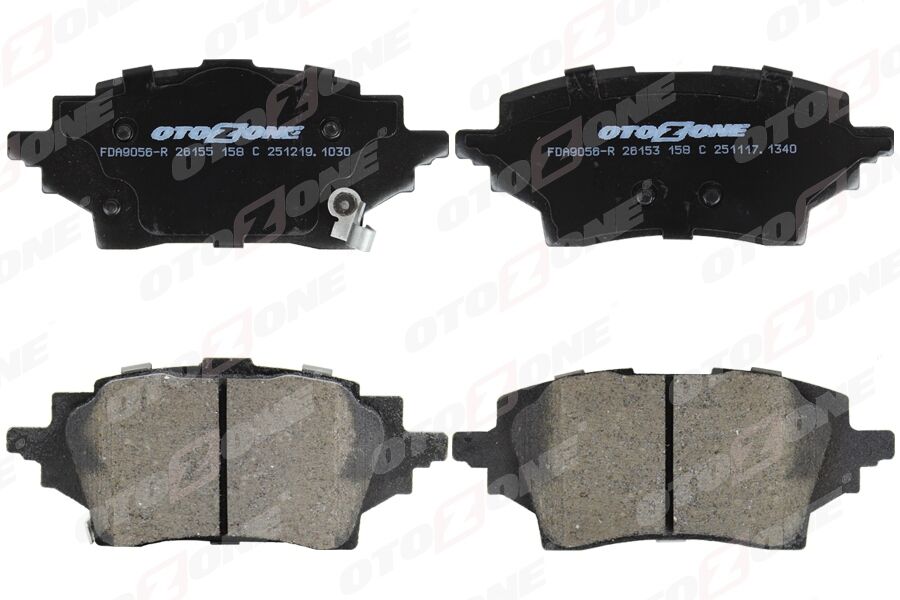 OTOZONE FDA9056-R ARKA FREN BALATA TOYOTA COROLLA 1.2L 8NRFTS NRE210 19-> / 1.6L 1ZR-FAE ZRE210 19-> / 1.8L 2ZR-FXE Hybrid ZWE211 19-> / 1.5L M15A-FKS MZEA11 21->