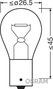 OSRAM 7511 AMPUL 24V 93 SİNYAL 21W TEK DUY