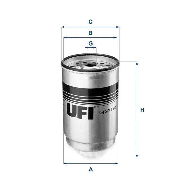 UFI 2437100 YAKIT FİLTRESİ DİZEL TRANSİT 2.4-2.5 D-TD