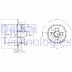 DELPHI BG2571 ARKA FREN AYNASI TAKIM VECTRA A 88-11.95 -KADETT E 87-91 261x10x4DL