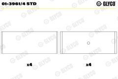GLYCO 013961.4 STD KOL YATAK STD A3 A4 LEON OCTAVIA BORA GOLF V JETTA CADDY III 1.6 ALZ AHL BFQ AYD AVU BSE BGU CCSA CM XA 4 SİLİNDİR İÇİN