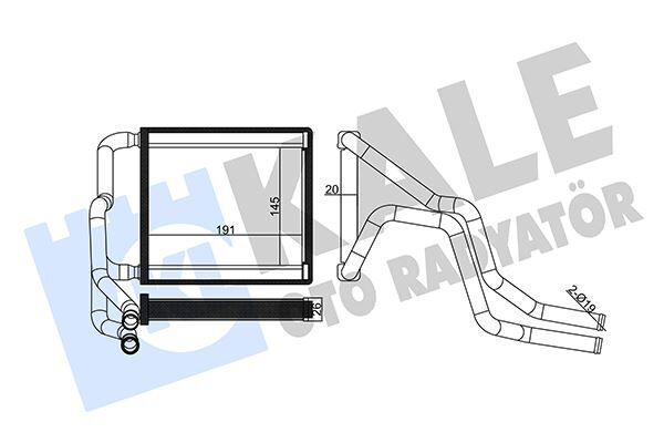 KALE 355135 KALORİFER RADYATÖRÜ HYUNDAI i20 1.2L G4LA benzinli 15-20 / 1.4L G4LC 15-18 / 1.4L D4FC CRDi dizel 15 -18 / BAYON 1.4 G4LC 20-> - ALEMİNYUM