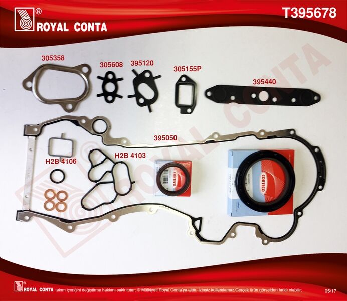 ROYAL T395678 ALT TAKIM CONTA DOBLO-ALBEA-PALIO-PUNTO-LINEA-FIORINO 1.3 JTD 188A9.000 - 223A9.000 MOTOR