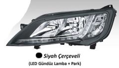 AYFAR 505217 FAR MOTORLU SOL - SİYAH ÇERÇEVELİ LED BALLAST HARİÇ DUCATO MAXI -P.BOXER - C.JUMPER 14 >