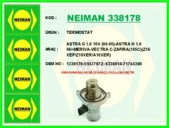 NEIMAN 338178 TERMOSTAT ASTRA G 1.6 16V 00-05 -ASTRA H 1.6 06>MERIVA-VECTRA C-ZAFIRA 105C Z16 XEP/Z16XER/A16XER