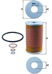 MAHLE OX47D YAG FILTRESI MERCEDES M115 M180 M130 W110 W111 W112 W114 W115 W123 C123 S123 W460