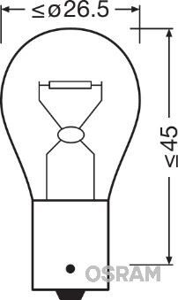 OSRAM 7507 AMPUL 12V 93 SİNYAL 21W SARI YAKIN TIRNAK TEK DUY