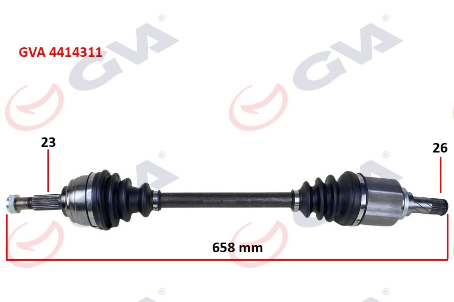 GVA 4414311 KOMPLE AKS SOL CLIO IV 0.9 Tce A/T 12- 6 VİTES