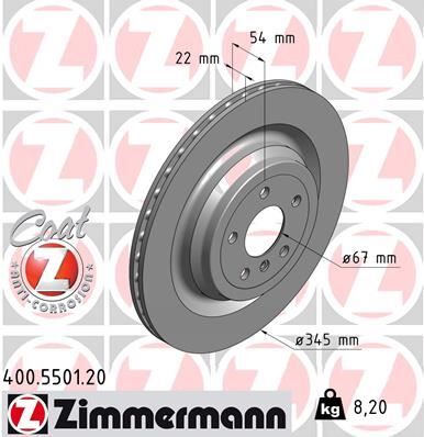 ZIMMERMANN 400.5501.20 FREN DISKI ARKA 4-matic MERCEDES W166 X166 C292