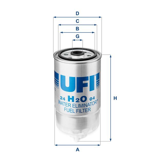 UFI 24H2O04 YAKIT FİLTRESİ DOBLO-STILO 1.9 JTD-2.4 JTD OE
