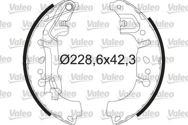 VALEO 564214 ARKA PABUÇLI FREN BALATASI FIAT EGEA 15> 500 L 12> FIORINO 14> 0.9 1.3D MTJ 1.4 1.6D MTJ