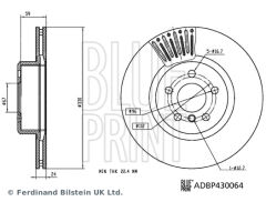 BLUEPRINT ADBP430064 FREN DISKI ON BMW G20 G80 G28 G21 G81 G30 F90 G31 G01 F97 G08 G02 F98 G29