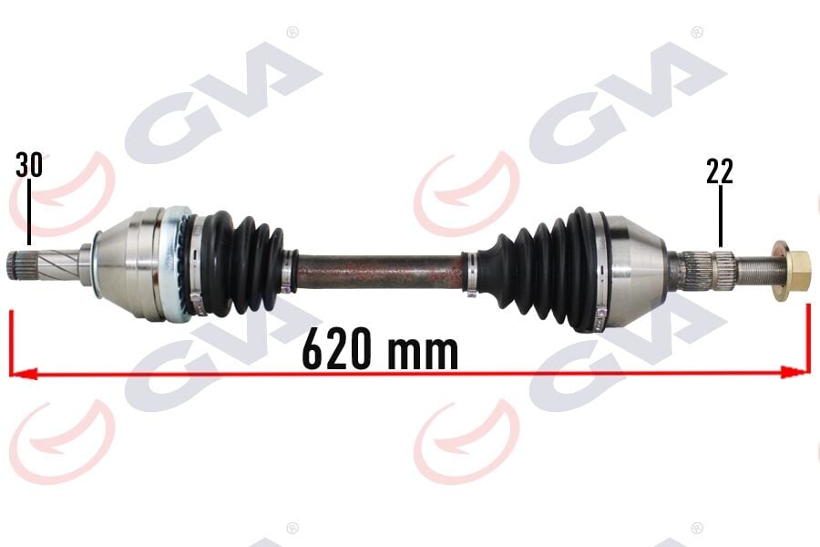 GVA 4490121 KOMPLE AKS SOL OPEL VECTRA C 1.6-1.8 02-08 620mm