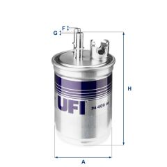 UFI 2440900 YAKIT FİLTRESİ CONNET 75HP-FIESTA 1.8 DI 00-03 FOCUS 1.8 DI-TDDI 98-04 75 HP