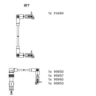 BREMI 977 BUJİ KABLOSU TAKIM POLO4 1.4 16V-AFH