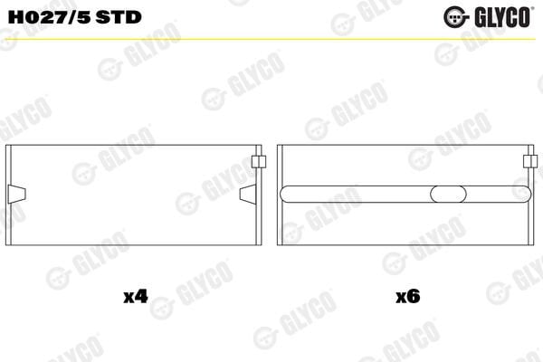 GLYCO H027.5 STD ANA YATAK AUDI 81MM 4B