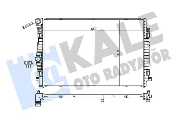 KALE 357270 RADYATÖR GOLF VII A3 LEON 1.4 TSI-TFSI 2.0 TDI AL/BRZ