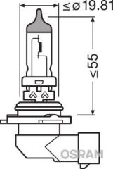 OSRAM 9006 AMPUL 12V HB4 9006 51W P22d