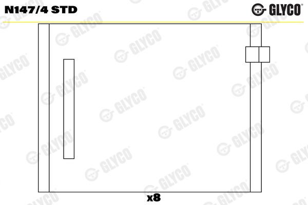 GLYCO N147.4 STD EKSANTRIK YATAK VAG 76.5MM ANY