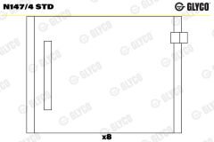 GLYCO N147.4 STD EKSANTRIK YATAK VAG 76.5MM ANY