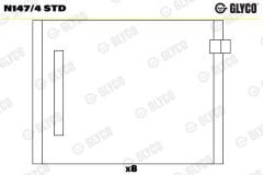 GLYCO N147.4 STD EKSANTRIK YATAK VAG 76.5MM ANY